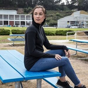 Fossa Ladies Parkside Knit Hoodie Size M Black